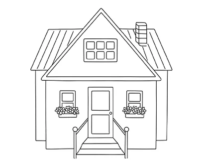 desenhos de casas para colorir e imprimir para imprimir e colorir - imagem 5